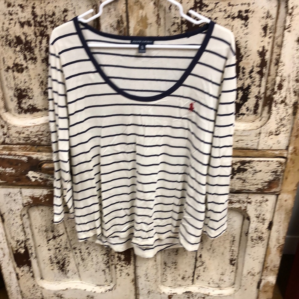 Womens XL Polo Ralph Lauren Striped Top